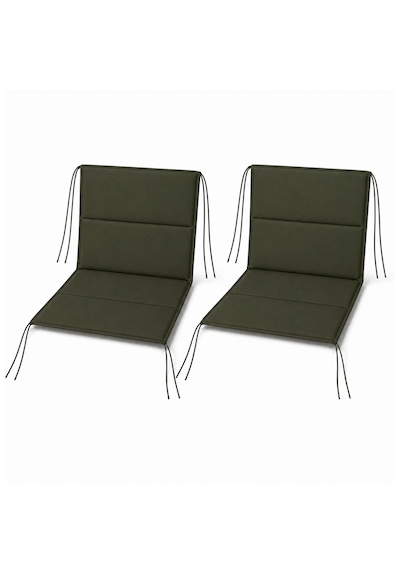 Microcase İple Sabitlemeli Katlanabilir Sırtlıklı Tasarım Kamp Sandalyesi Minderi Piknik Outdoor Balıkçılık 80x40 Cm 2 Adet Al5565 Yeşil