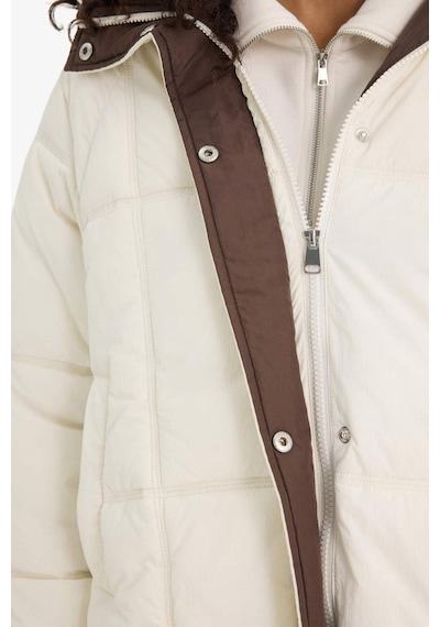 Defacto Regular Fit Kapüşonlu Fermuarlı Kısa Şişme Mont F2144ax25wner128 Ekru-er128