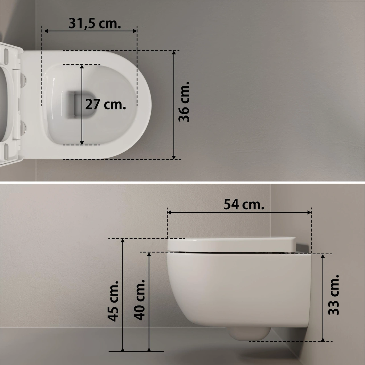 Aqua Bagno Cocon 2.0 Kanalsız Asma Klozet 54 Cm Yavaş Kapanır Kapak Dahil 2 Parça Set Beyaz Beyaz