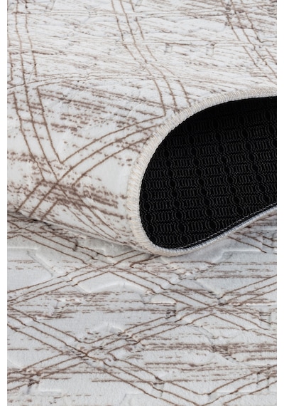 Villadia Home Textile Modern Desen Emboss Baskılı Kaymaz Taban Elit Şık Dört Mevsim Yıkanabilir Halı Yolluk Oturma Salon Odası Vd1094kahve Kahve