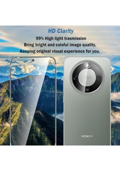 Honor Magic 8 Lite İle Uyumlu Ekran Koruyucu Şeffaf Temperli Kırılmaz Cam Ekran Koruyucu 3 Adet
