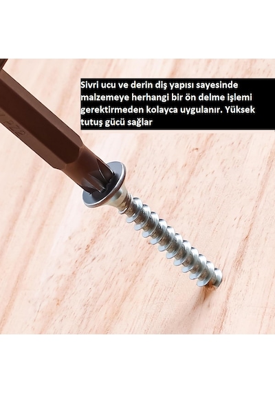 Sunta Vidası Matkap Uçlu Dın 7505 3,5x50 Mm 100 Adet