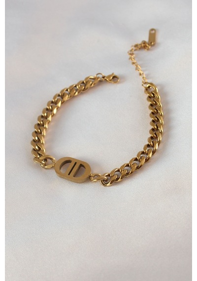 Ezoconcept 316l Çelik Gold Renk Zincir Model Kadın Bileklik