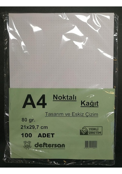 A4 Noktalı Kağıt 100 Yaprak 80 Gram