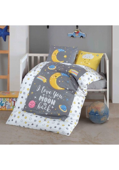 Clasy Bebek Nevresim Takımı Sun Luna Gri