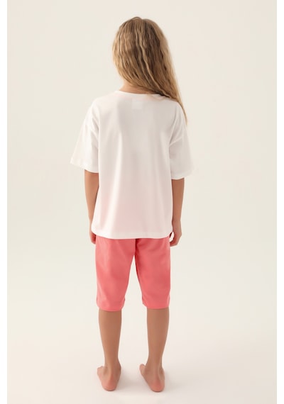 U.S. Polo Assn. Kız Çocuk Pembe Şortlu Alt Üst Takım 50315466-VR071