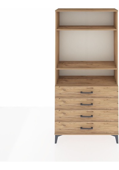 Arges Dolap 3 Raflı 4 Çekmeceli 88x30x182 Çam-çam Çam Arges Dolap 3 Raflı 4 Çekmeceli 88x30x182 Çam-çam Çam
