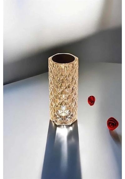 Kristal Dokunmatik Ve Kumandalı Masa Ve Gece Lambası Antrasit Melanj 26593378
