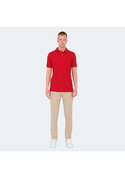 Slazenger VALE KTN Erkek Polo Yaka Kırmızı Tişört