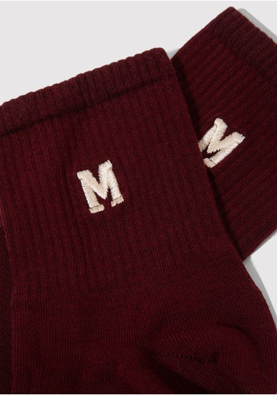 Mavi - Bordo Soket Çorap 1913541-30840 Bordo