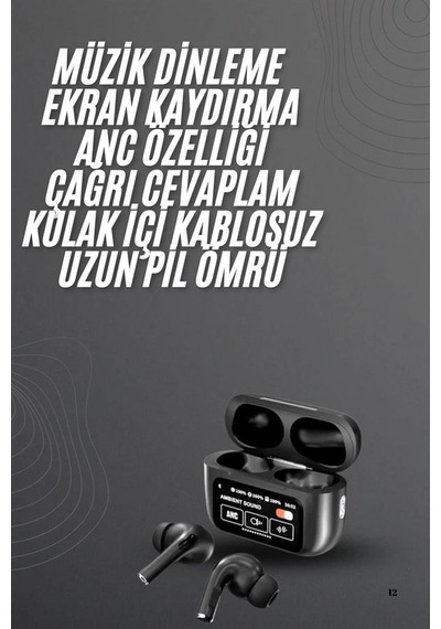 Kablolu Kulakiçi Kulaklık Yeni Nesil Pro Ekranlı Bluetooth Kulaklık 5.0 Bluetooth Belirtilmemiş