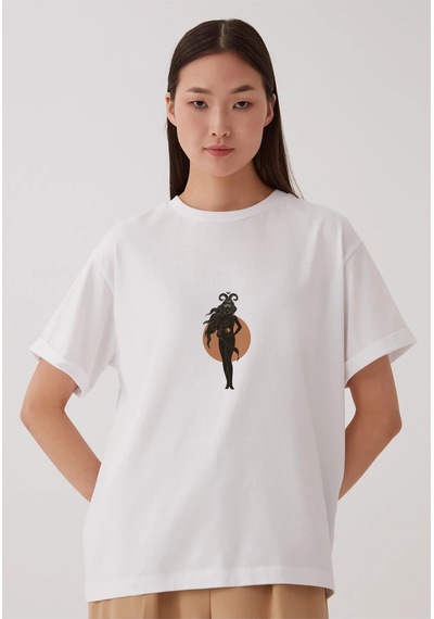 Noıssey Koç Burcu Tasarımlı Baskılı - Unisex Oversize Beyaz T-shirt Çok Renkli Noıssey Koç Burcu Tasarımlı Baskılı - Unisex Oversize Beyaz T-shirt Çok Renkli