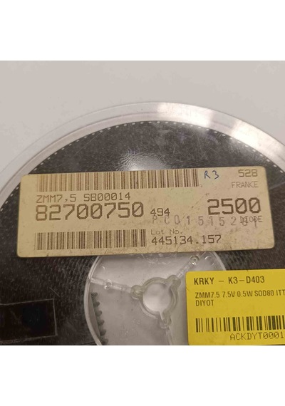 Zmm7.5 7.5v 0.5w Sod80 Itt Zener Diyot 250 Adet
