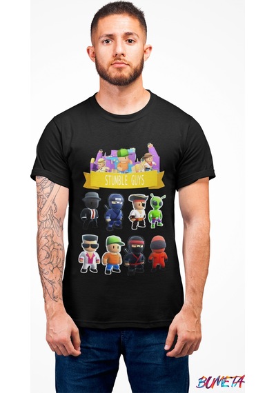 Bumeta Stumble Guys All Karakter Unisex Tişört T-shirt 001