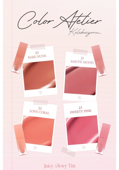 Dasique Yoğun Parlaklık Ve Canlı Renkler Sunan Kalıcı Tint Juicy Dewy Tint 23 Sweety Pink 23 Sweety Pink