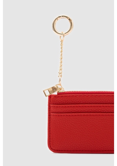 Shule Bags Nook Fermuarlı Charm Kartlık Kırmızı