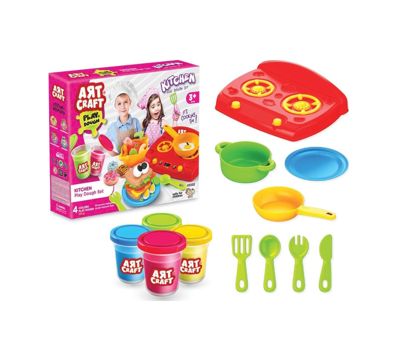 03332 Mutfak Hamur Set 224 Gr Kırmızı