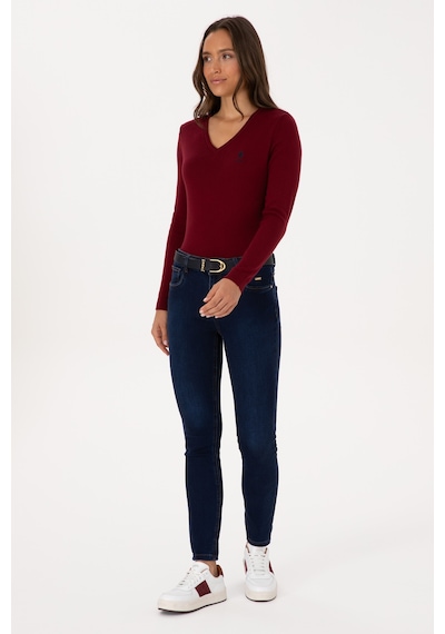 U.S. Polo Assn. Kadın Koyu Mavi Skinny Jean Pantolon 50317626-DN0023