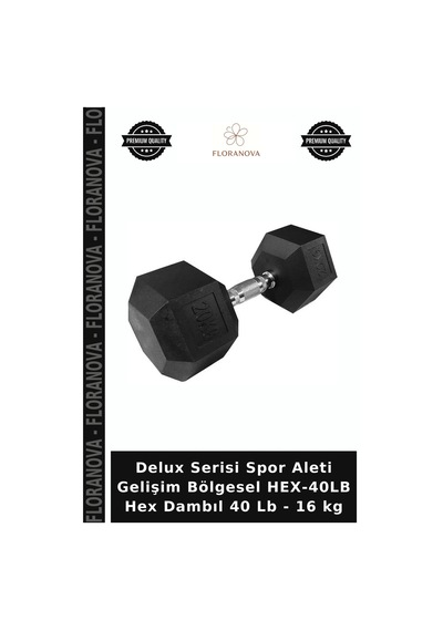 Delux Serisi Spor Aleti Gelişim Bölgesel Hex-40lb Hex Dambıl 40 Lb - 16 Kg