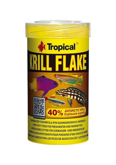 Tr Krill Flakes Tropikal Balıklar İçin Krill İçerikli Pul Balık Yemi 100 Ml 20gr