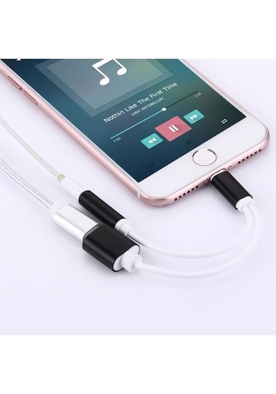 Ally Apple Uyumlu iPhone 13-12-11 -XS-8 -7 3.5 MM Kulaklık ve Şarj Dönüştürücü