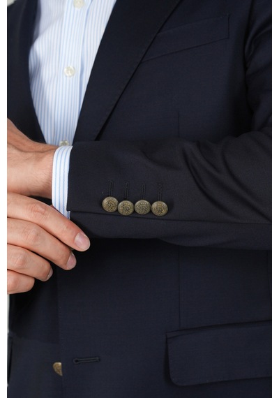 Bisse Comfort Fit Lacivert Dokuma Mono Yaka Çift Yırtmaçlı 6 Drop Yün Blazer Erkek Ceket Pck24knos001 C39 Lacivert Bisse Comfort Fit Lacivert Dokuma Mono Yaka Çift Yırtmaçlı 6 Drop Yün Blazer Erkek Ceket Pck24knos001 C39 Lacivert