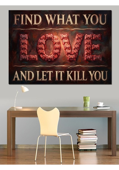 Motivasyonel Love Yazılı Modern Tabela Dekoratif Kanvas - Mdf Ahşap Tablo