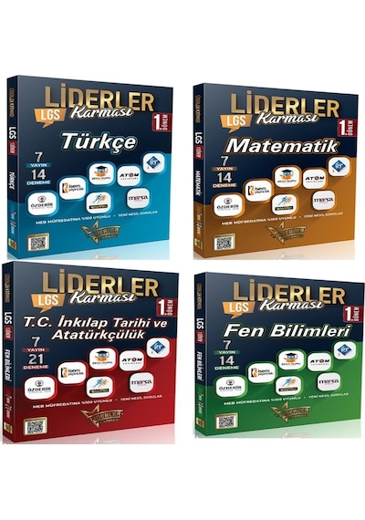 Liderler Karması 8.sınıf Lgs 1.dönem Deneme Seti 4 Kitap