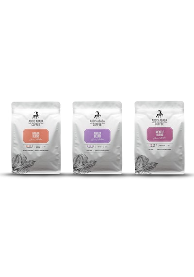 Etiyopya 3'lü Kahve Deneme Seti 3x250 Gr. 750 Gr. Sert Bitter- Dengeli - Çiçeksi Moka Pot