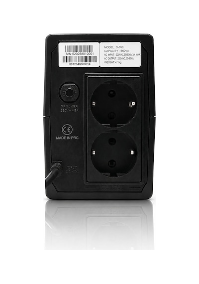D-650 650va Lcd Kesintisiz Güç Kaynağı Line Interactive 1x12v 7ah Ups Bilgisayar Modem Kamera Pc