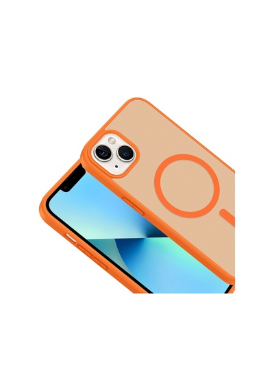 Zore Apple Uyumlu iPhone 13 Kılıf M-safe Şarj Özellikli Zore Babet Kapak - Siyah