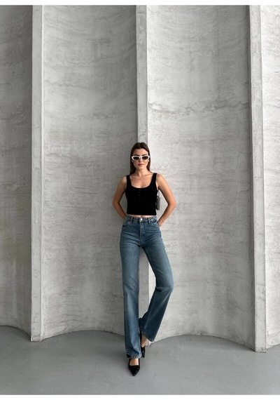 Zdnjeans Yeni Sezon Straıght Kesim Kot Pantolon Koyu Mavi