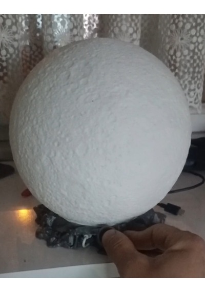 Ay Desenli Gece Lambası Beyaz