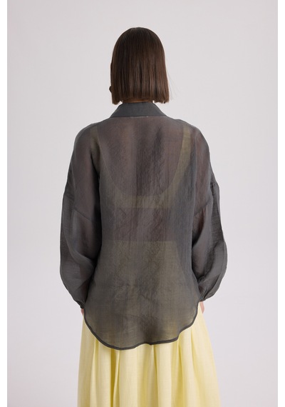 Mai Collection Mai Studios Co. Lyra Oversize Antrasit Gömlek Antrasit