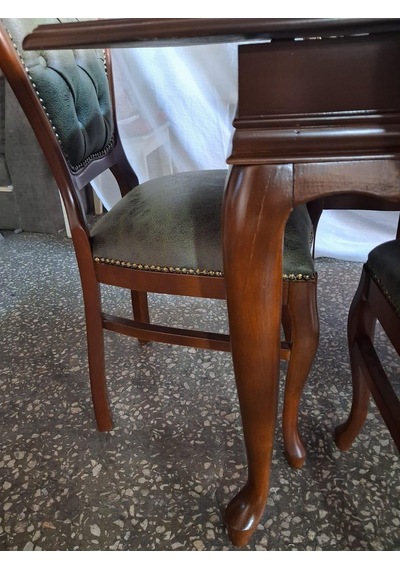 Masa Sandalye Tk 90616 Klasik Model Kayın Aslan Ayak Oymalı Ceviz Orta Açılır Masa Kahverengi Masa Sandalye Tk 90616 Klasik Model Kayın Aslan Ayak Oymalı Ceviz Orta Açılır Masa Kahverengi