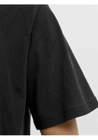 Jack & Jones Erkek Gögüs Logo Baskili Tisört - Catskills - 12297891 Siyah