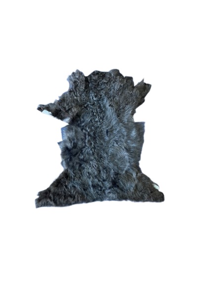 Gerçek Uzun Tüylü Koyun Postu Antrasit 60 X 50 Cm