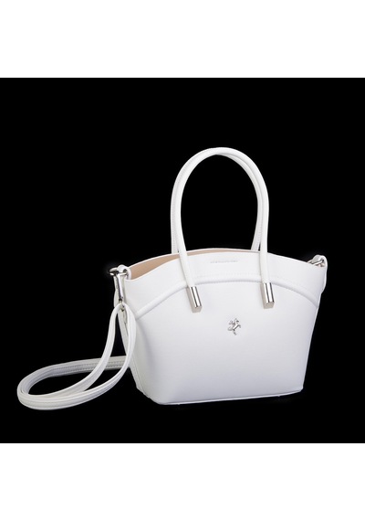 Nas Bag Kadın Mini Sepet Çanta El Ve Çapraz Çanta Beyaz Golf 20x18cm Beyaz