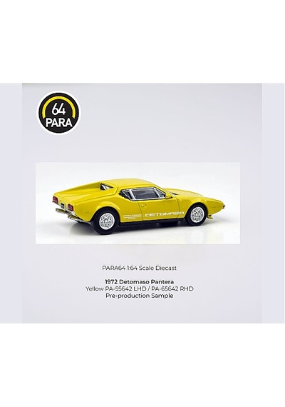 Para64 Detomaso 1972 Pantera Yellow Pa-55643-pm Çok Renkli