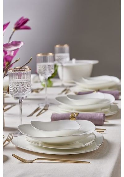 Karaca  Red Carpet Collection Fine Pearl Tristan 62 Parça 12 Kişilik Yemek Takımı Gold