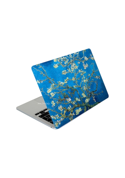 Apple Uyumlu MacBook Air M1 Kılıf Flower03nl Yapıştırma Laptop Koruyucu Kaplama Sticker A2337 İle AÇIK YEŞİL