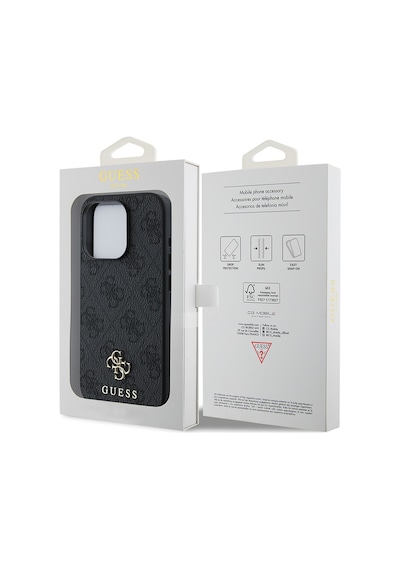 Apple Uyumlu iPhone 15 Pro Max Kılıf Guess Lisanslı Magsafe Şarj Özellikli Small 4g Classic Siyah