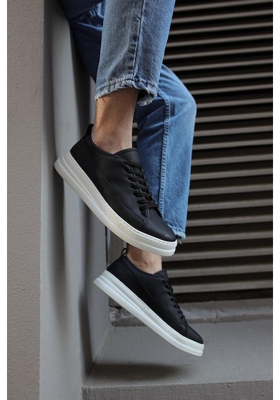 Knack Sneakers Ayakkabı 010 Siyah (Beyaz Taban) (532683528) Siyah - Beyaz