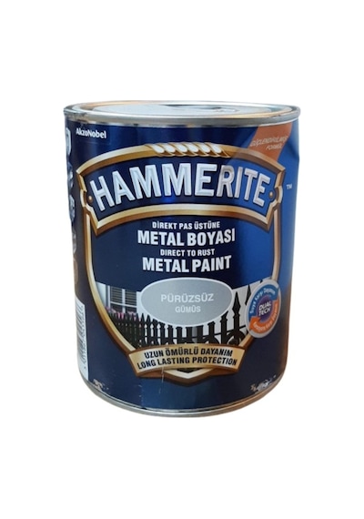 Marshall Hammerıte Metal Boyası Pürüzsüz 0,75 Lt Gümüş