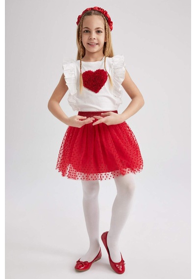 Defacto Kız Çocuk Kırmızı Tütü Etek Z5438A623SMRD282