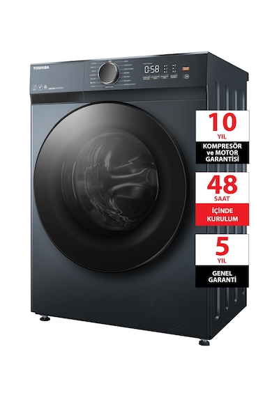 Toshiba TW-T21BU90UWTR WW 8 KG 1400 Devir Çamaşır Makinesi Gri