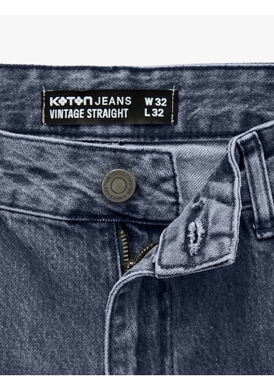 Koton Normal Bel Vintage Straight Fit Jean Pantolon İndigo Stone 6wam40186nd İndigo - Taş Koton Normal Bel Vintage Straight Fit Jean Pantolon İndigo Stone 6wam40186nd İndigo - Taş