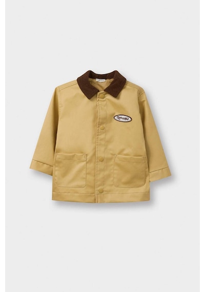Defacto Erkek Bebek Kontrast Yaka Mont G6392a526spbg765 Bej-bg765