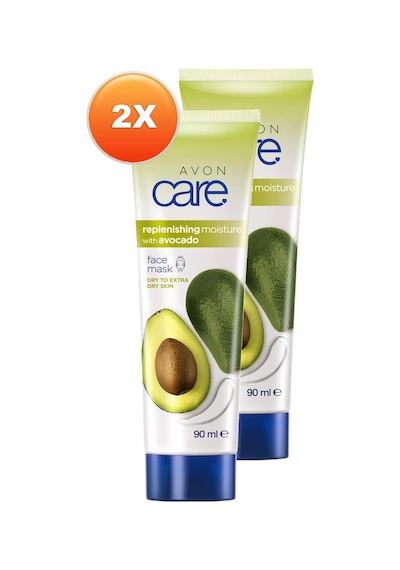 Avon Care Kuru Ciltler için Avokado Özlü Yüz Maskesi 90 Ml. İkili