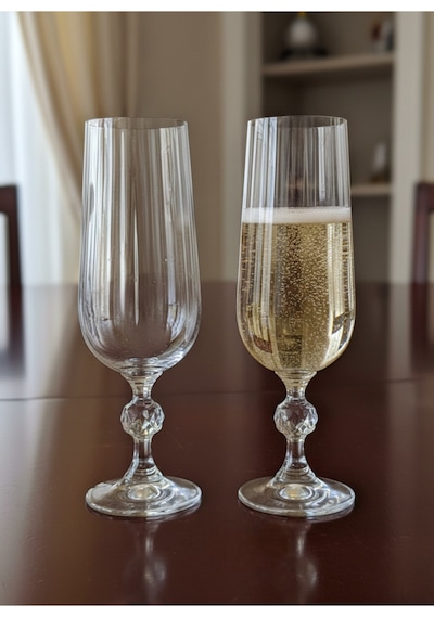 Kristal Optikli 180ml Kahve Yanı Su Bardağı Beyaz
